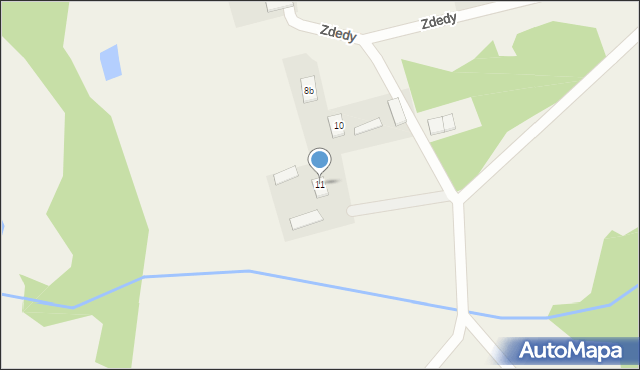 Zdedy, Zdedy, 11, mapa Zdedy