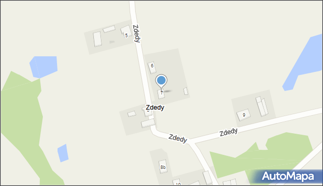 Zdedy, Zdedy, 7, mapa Zdedy