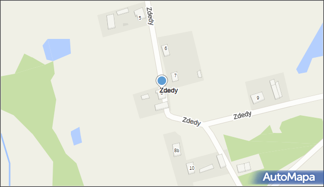 Zdedy, Zdedy, 8, mapa Zdedy