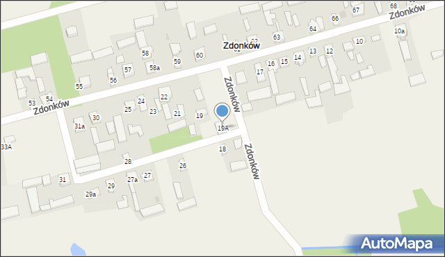 Zdonków, Zdonków, 19A, mapa Zdonków