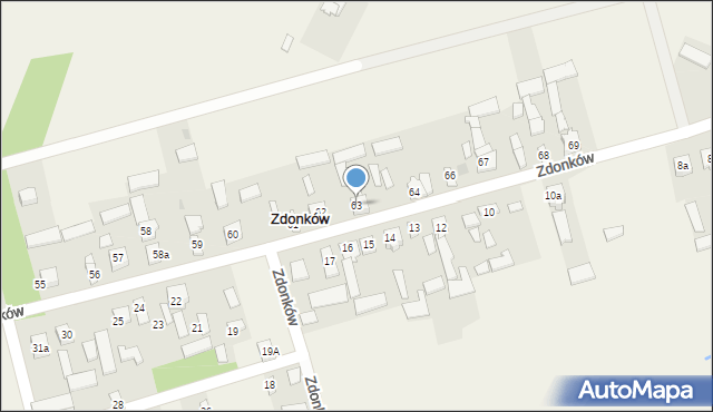 Zdonków, Zdonków, 63, mapa Zdonków