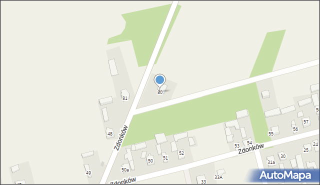 Zdonków, Zdonków, 80, mapa Zdonków