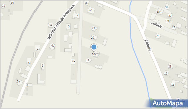 Zdrapy, Zdrapy, 20a, mapa Zdrapy