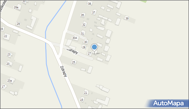 Zdrapy, Zdrapy, 27A, mapa Zdrapy