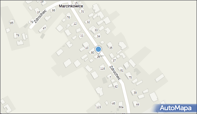 Zdrochec, Zdrochec, 26, mapa Zdrochec