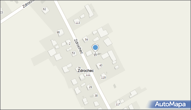 Zdrochec, Zdrochec, 93, mapa Zdrochec