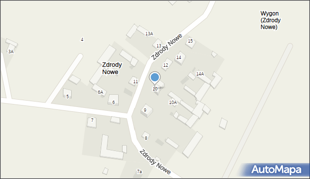 Zdrody Nowe, Zdrody Nowe, 10, mapa Zdrody Nowe