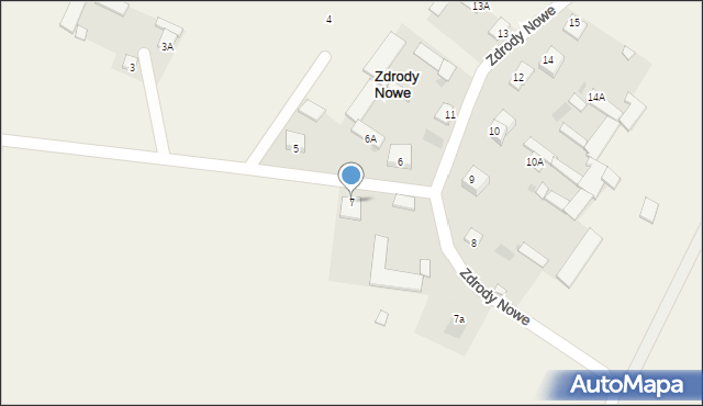 Zdrody Nowe, Zdrody Nowe, 7, mapa Zdrody Nowe
