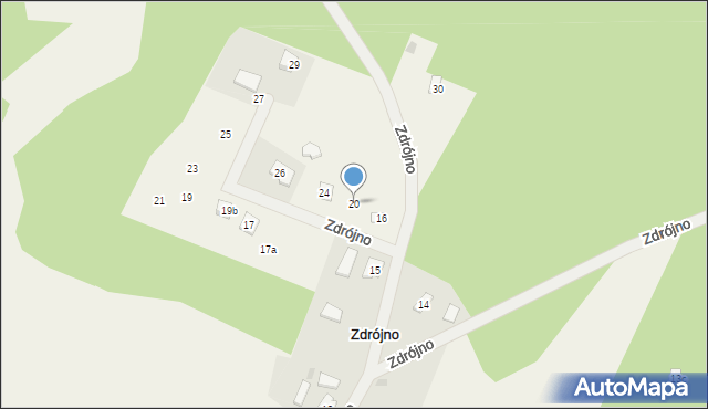 Zdrójno, Zdrójno, 20, mapa Zdrójno