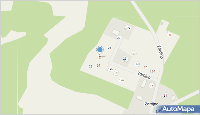 Zdrójno, Zdrójno, 23, mapa Zdrójno