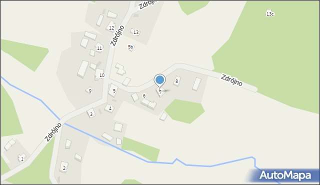 Zdrójno, Zdrójno, 7, mapa Zdrójno