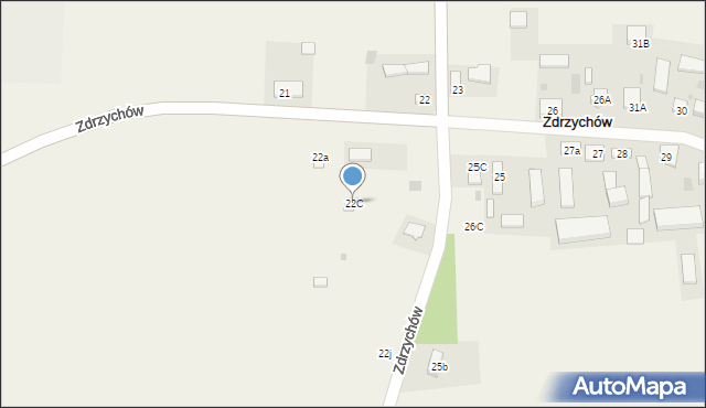 Zdrzychów, Zdrzychów, 22C, mapa Zdrzychów