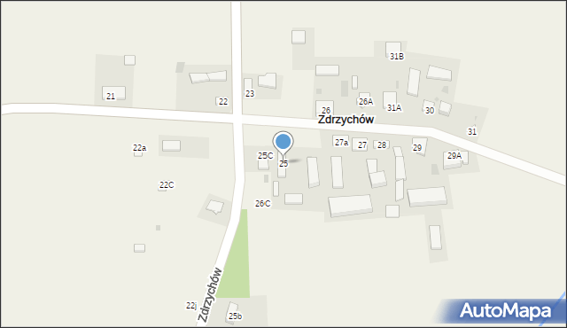 Zdrzychów, Zdrzychów, 25, mapa Zdrzychów