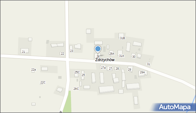 Zdrzychów, Zdrzychów, 26, mapa Zdrzychów