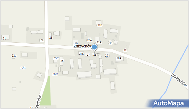 Zdrzychów, Zdrzychów, 28, mapa Zdrzychów