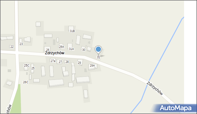 Zdrzychów, Zdrzychów, 31, mapa Zdrzychów