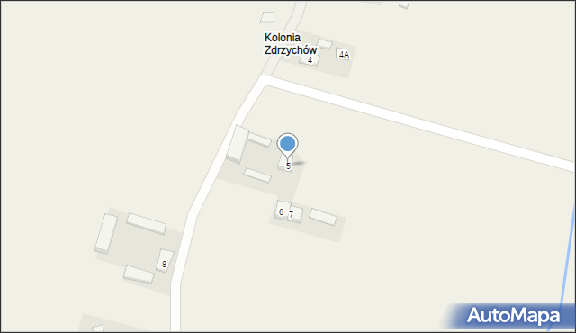 Zdrzychów, Zdrzychów, 5, mapa Zdrzychów