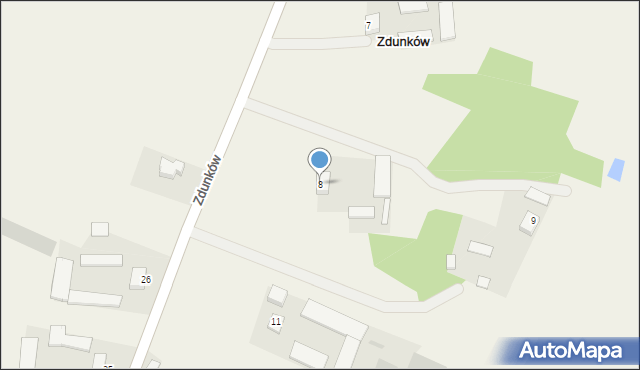 Zdunków, Zdunków, 8, mapa Zdunków