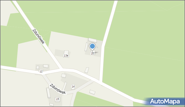 Zdunówek, Zdunówek, 10, mapa Zdunówek