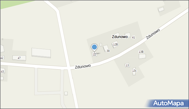 Zdunowo, Zdunowo, 12, mapa Zdunowo