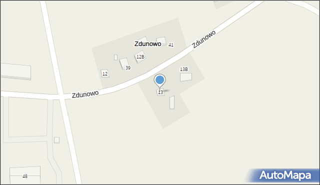 Zdunowo, Zdunowo, 13, mapa Zdunowo