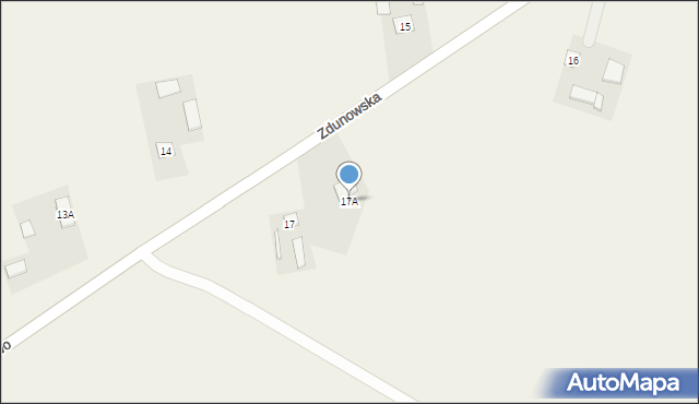 Zdunowo, Zdunowo, 17A, mapa Zdunowo
