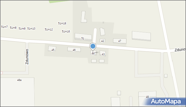 Zdunowo, Zdunowo, 44, mapa Zdunowo