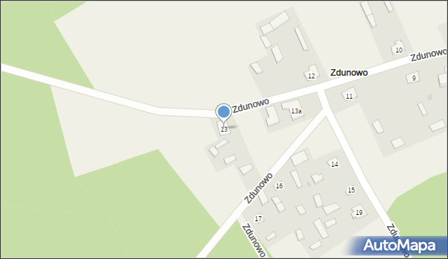 Zdunowo, Zdunowo, 13, mapa Zdunowo