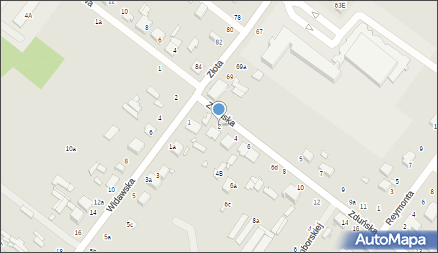 Zduńska Wola, Zduńska, 2, mapa Zduńska Wola