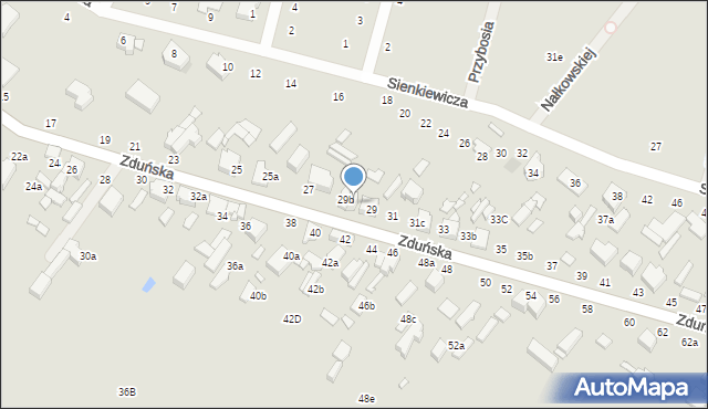 Zduńska Wola, Zduńska, 29a, mapa Zduńska Wola
