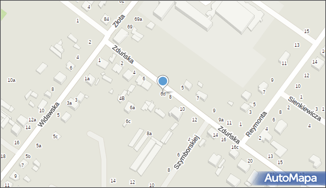 Zduńska Wola, Zduńska, 6d, mapa Zduńska Wola