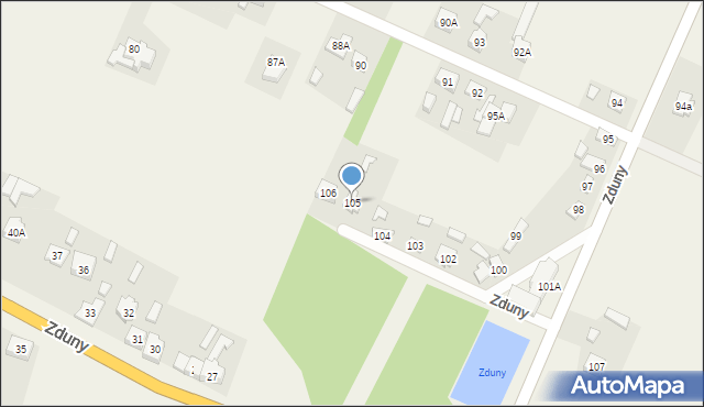 Zduny, Zduny, 105, mapa Zduny