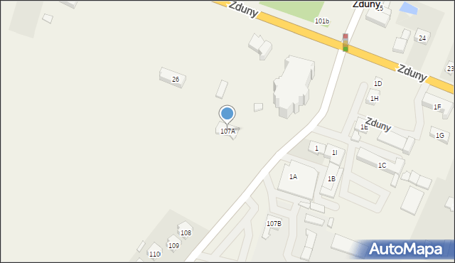 Zduny, Zduny, 107A, mapa Zduny