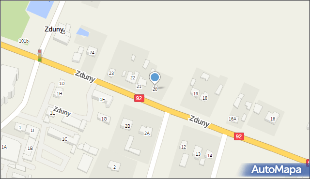 Zduny, Zduny, 20, mapa Zduny