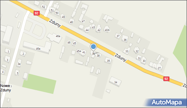 Zduny, Zduny, 39, mapa Zduny