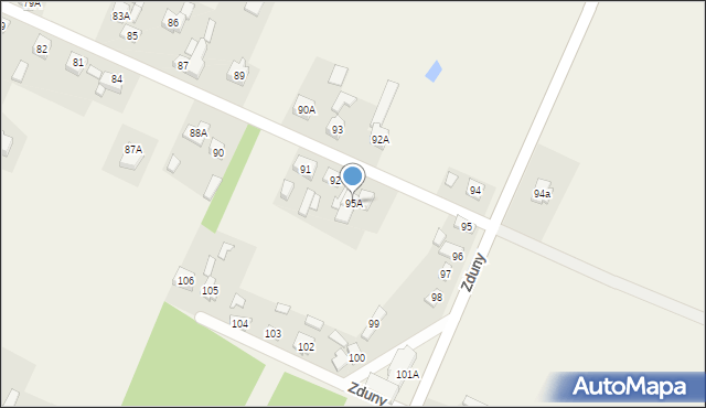 Zduny, Zduny, 95A, mapa Zduny