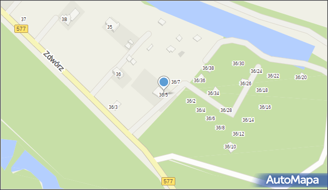 Zdwórz, Zdwórz, 36/5, mapa Zdwórz