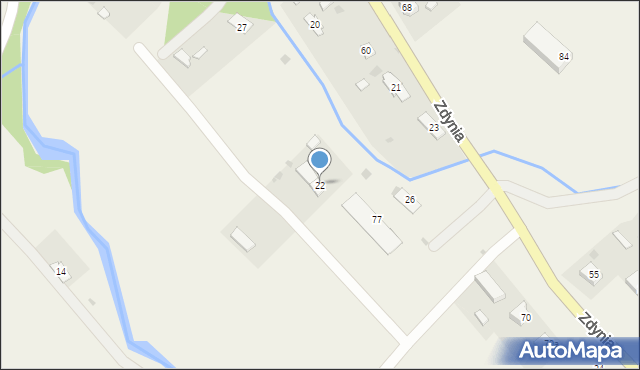 Zdynia, Zdynia, 22, mapa Zdynia
