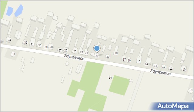 Zdyszewice, Zdyszewice, 21, mapa Zdyszewice