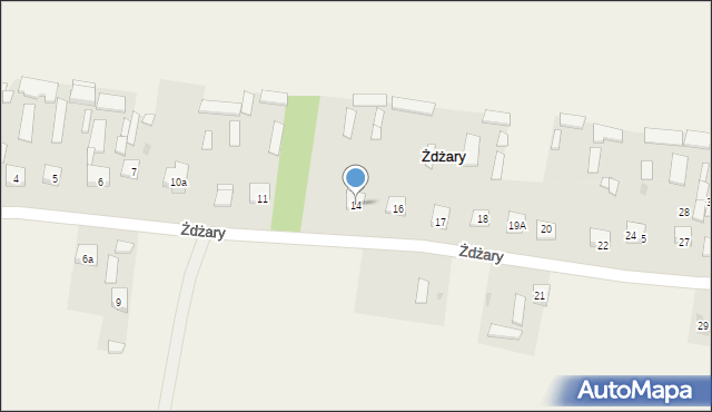 Żdżary, Żdżary, 14, mapa Żdżary