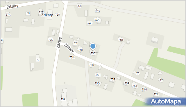Żdżary, Żdżary, 75C, mapa Żdżary