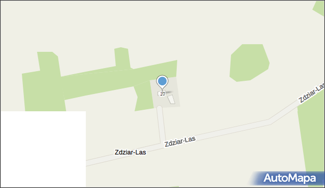 Zdziar-Las, Zdziar-Las, 10, mapa Zdziar-Las