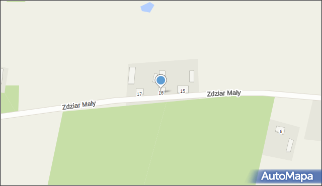 Zdziar Mały, Zdziar Mały, 16, mapa Zdziar Mały