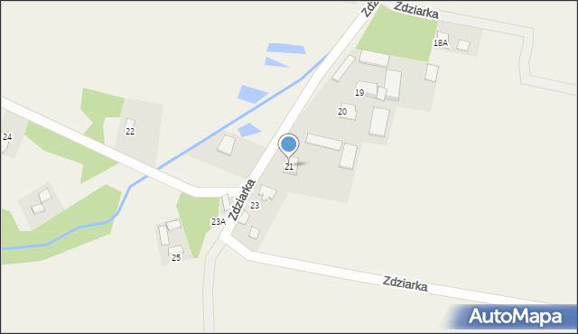 Zdziarka, Zdziarka, 21, mapa Zdziarka