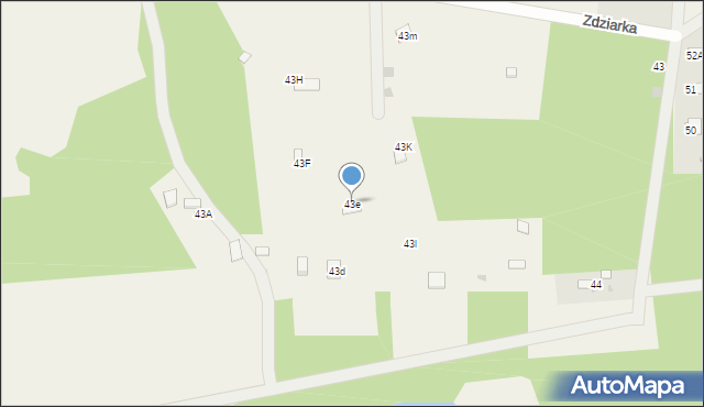 Zdziarka, Zdziarka, 43e, mapa Zdziarka