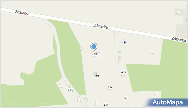 Zdziarka, Zdziarka, 43H, mapa Zdziarka