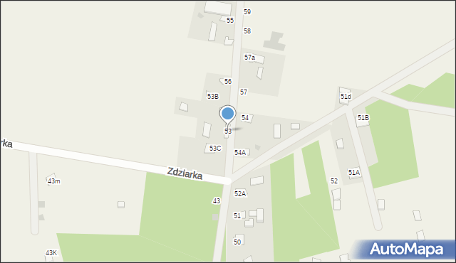 Zdziarka, Zdziarka, 53, mapa Zdziarka