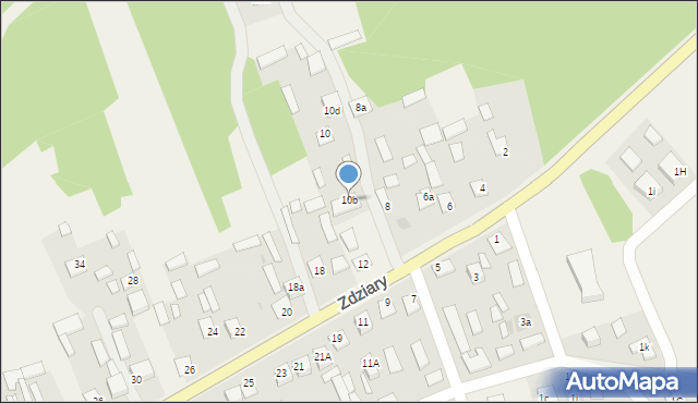 Zdziary, Zdziary, 10b, mapa Zdziary