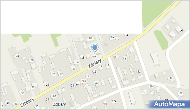 Zdziary, Zdziary, 14, mapa Zdziary