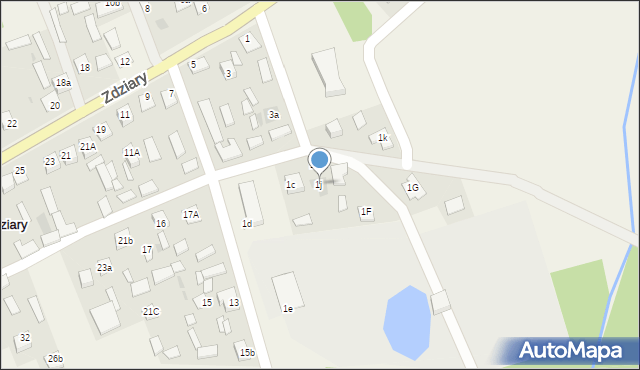 Zdziary, Zdziary, 1j, mapa Zdziary